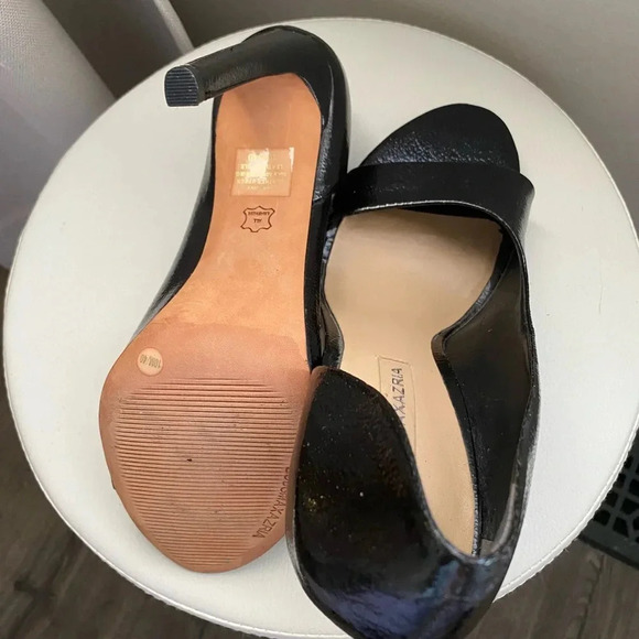 BCBGMAXAZRIA Black Open Toe High Heel Pumps Size 10 | Classic Dress Shoes - Picture 9 of 9